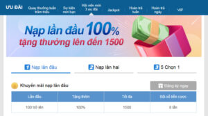 Ưu đãi nạp đầu thưởng khủng lên tới 1.500.000đ